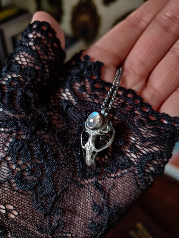 Rodent skull necklace - Silver